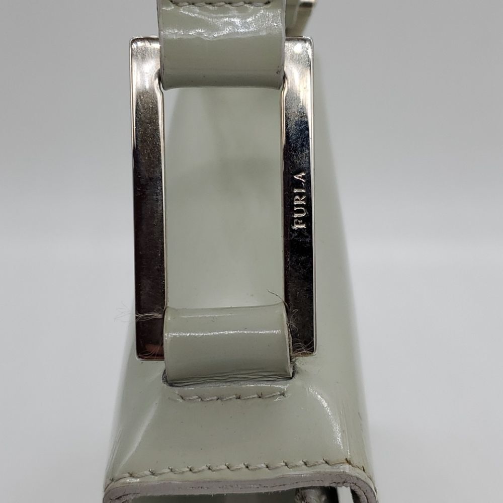 Furla Italian Gray Shoulder Bag Flap Over Small - Picture 3 of 10